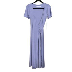 Susana Monaco Dress Sweet Lavender Flutter Sleeve Wrap Midi NWT